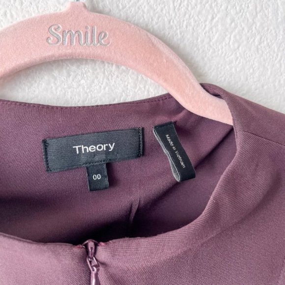 Theory Apalia Admiral A-Line Maroon Office Dress - Picture 4 of 7